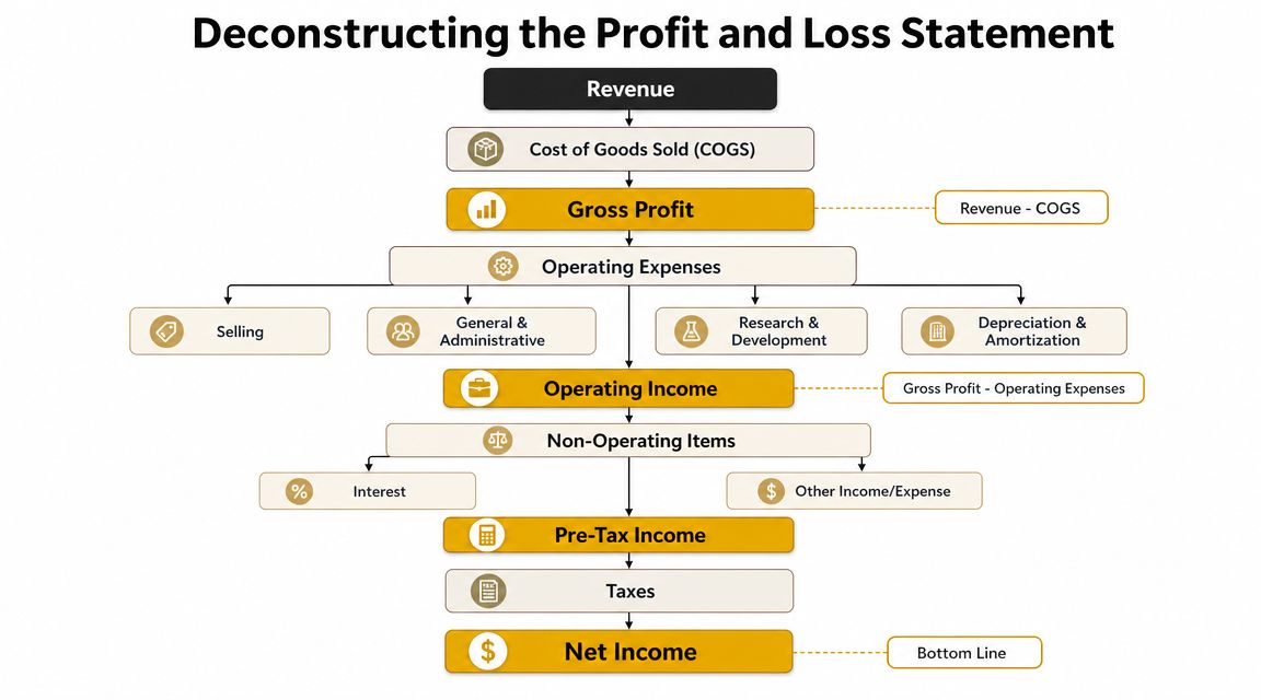 how-to-read-a-profit-and-loss-statement-financial-flowchart