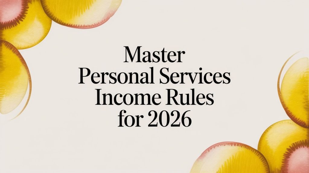 Master Personal Services Income Rules for 2026